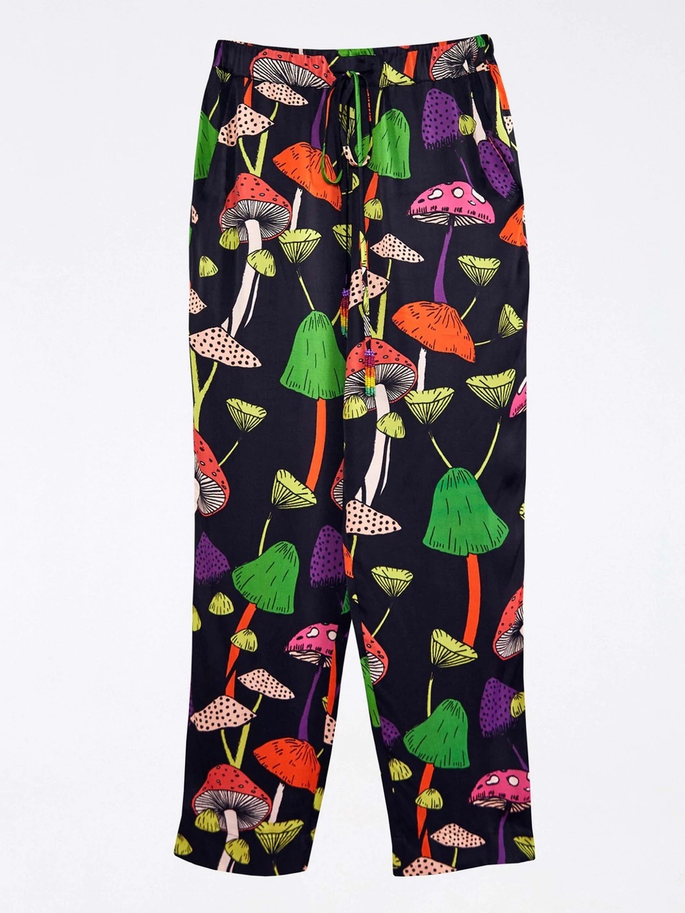 Farm Rio Mushroom Print Drawstring Pants – Women’s XS